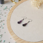 Boucles d’oreilles dégradé 3 perles – Pierres naturelles