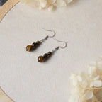 Boucles d’oreilles dégradé 3 perles – Pierres naturelles