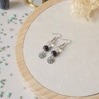 Boucles d’oreilles perles et arbre de vie – pierres naturelles