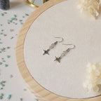 Boucles d’oreilles pendantes labradorite et étoile