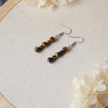 Boucles d’oreilles pendantes oeil de tigre – Pierres naturelles
