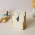 Pendentif en labradorite 3,4 cm bélière argentée