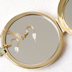 Boucles d’oreilles losange labradorite et chat