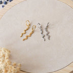 Boucles d'oreilles serpent, dormeuses créoles, doré ou argenté au choix