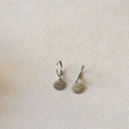 Boucles d'oreilles soleil et oeil, dormeuse acier inoxydable