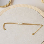 Bracelet en pierre de lune et acier inoxydable