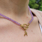 Collier Awen améthyste lavande