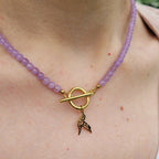 Collier Awen améthyste lavande