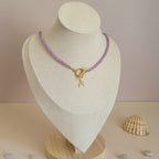 Collier Awen améthyste lavande