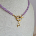 Collier Awen améthyste lavande