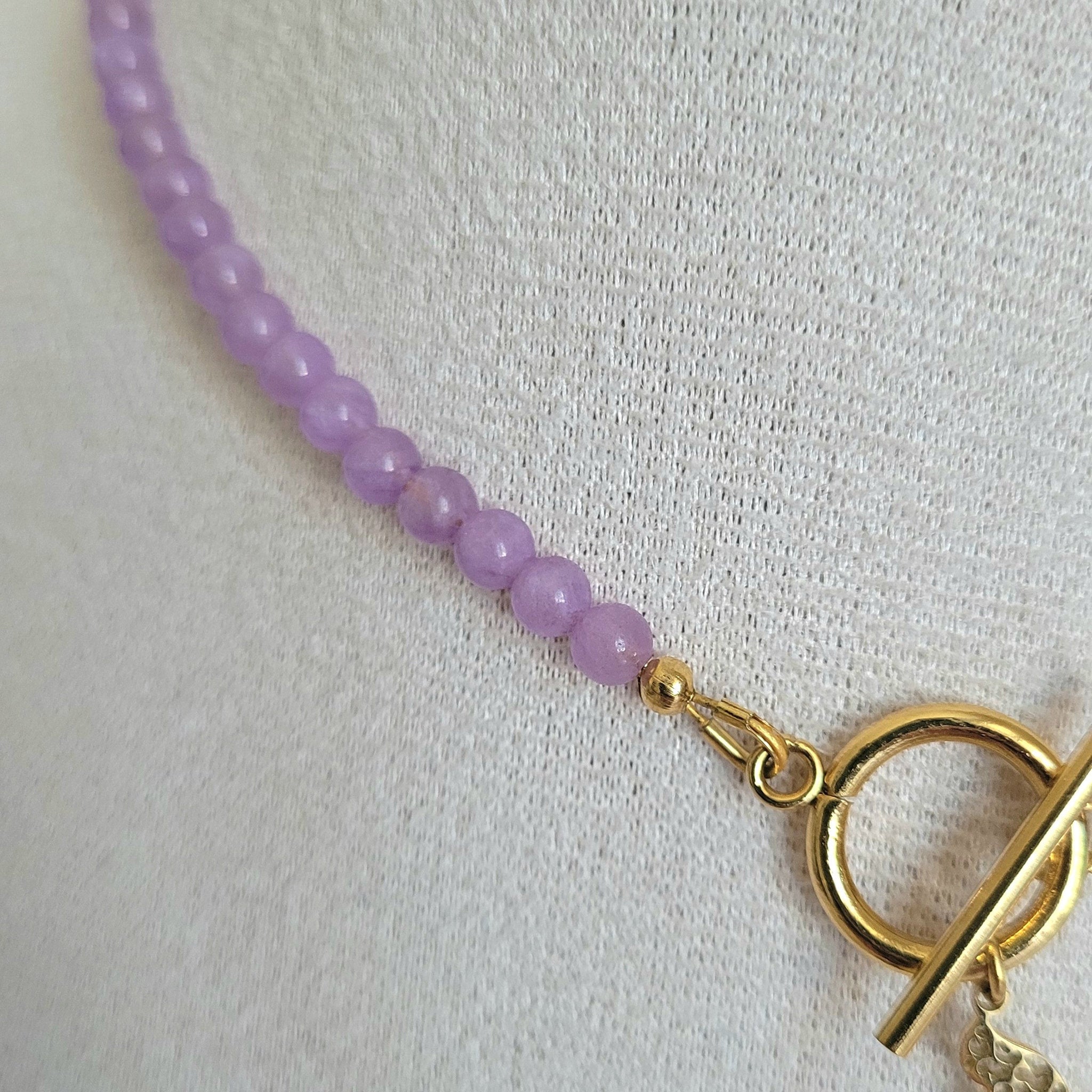 Collier Awen améthyste lavande