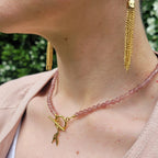 Collier Awen quartz fraise