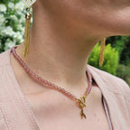 Collier Awen quartz fraise