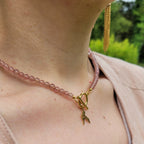 Collier Awen quartz fraise