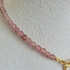 Collier Awen quartz fraise