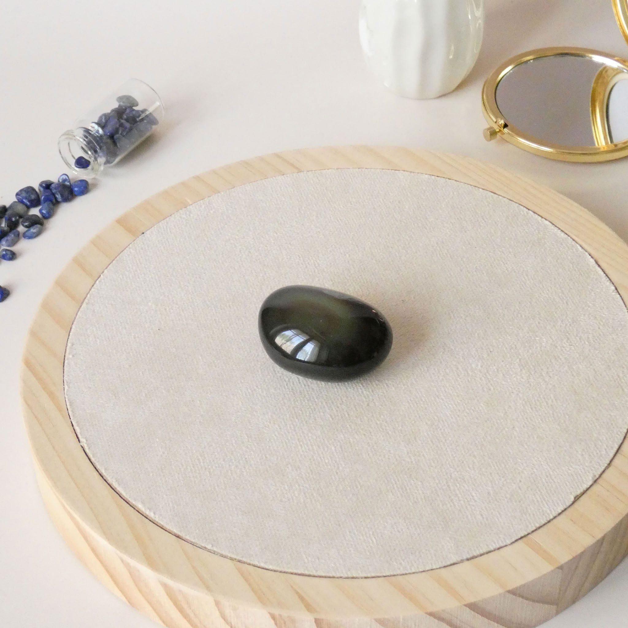 Galet en obsidienne oeil céleste