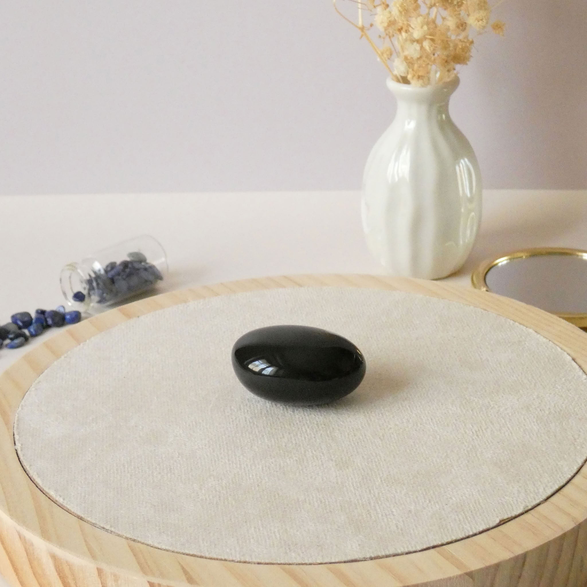 Galet en obsidienne oeil céleste