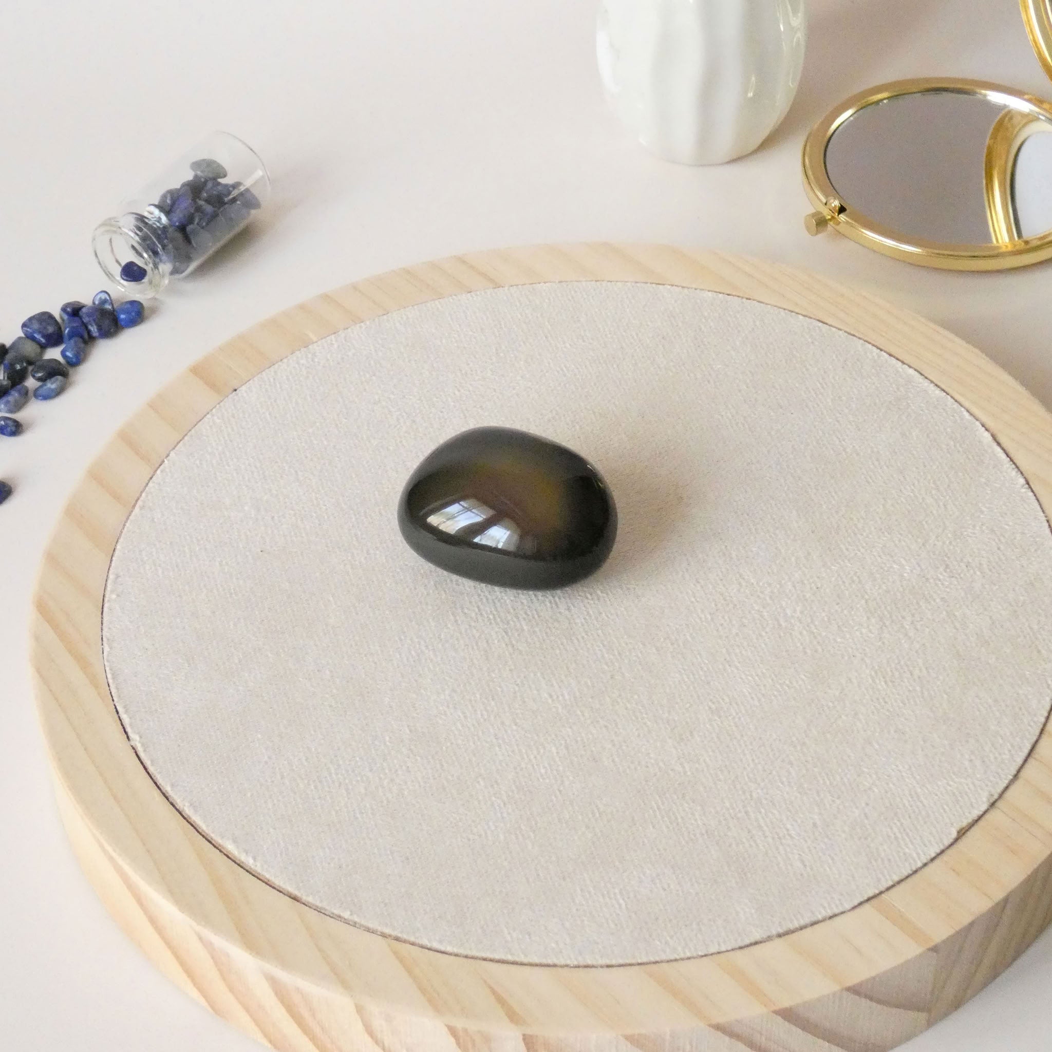 Galet en obsidienne oeil céleste