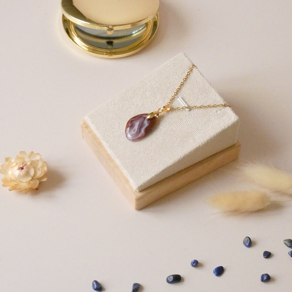 Pendentif agate du Malawi 2,2 cm