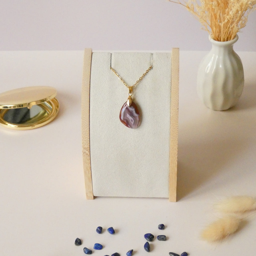 Pendentif agate du Malawi 2,2 cm