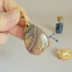 Pendentif agate et améthyste de Châtelperron, Auvergne 3,9 cm