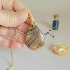 Pendentif agate et améthyste de Châtelperron, Auvergne 3,9 cm