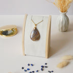 Pendentif agate et améthyste de Châtelperron, Auvergne 3,9 cm