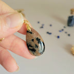 Pendentif agate dendrite miel 2,9 cm