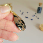 Pendentif agate dendrite miel 2,9 cm