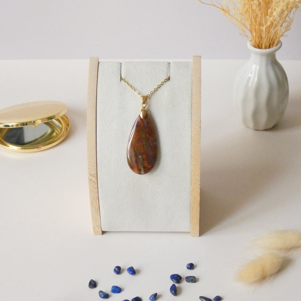 Pendentif agate sagénite 4,3 cm