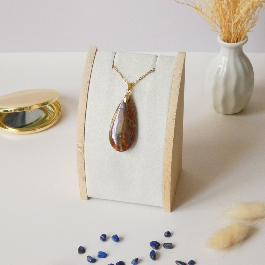 Pendentif agate sagénite 4,3 cm