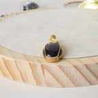 Pendentif en améthyste - wire wrapping doré - pierre naturelle