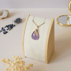 Pendentif en amétrine, bélière dorée - pierre naturelle