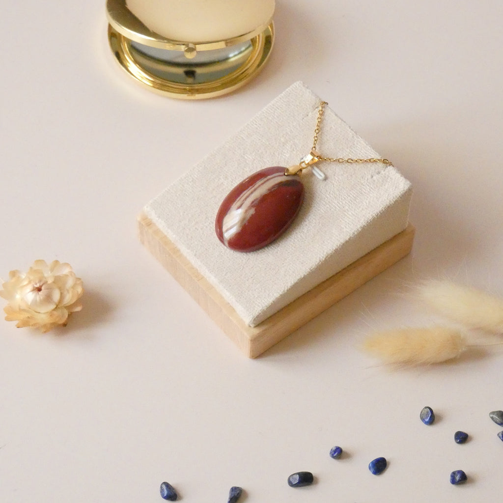 Pendentif bois fossile 3,8 cm Madagascar