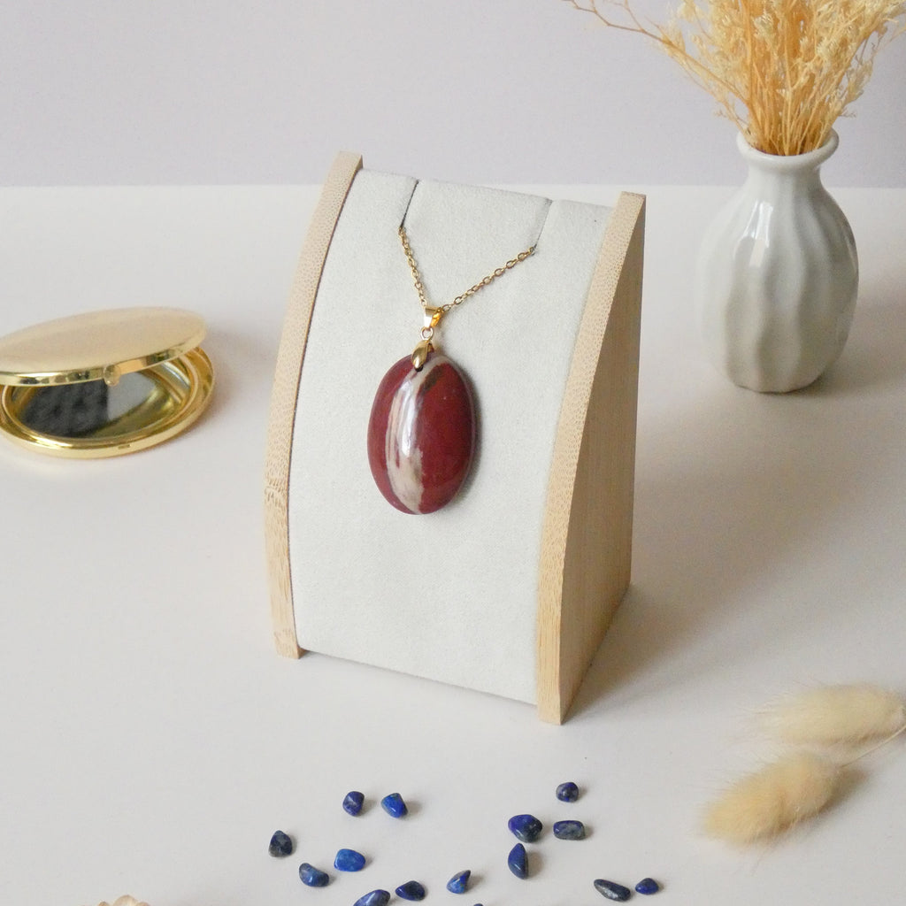 Pendentif bois fossile 3,8 cm Madagascar