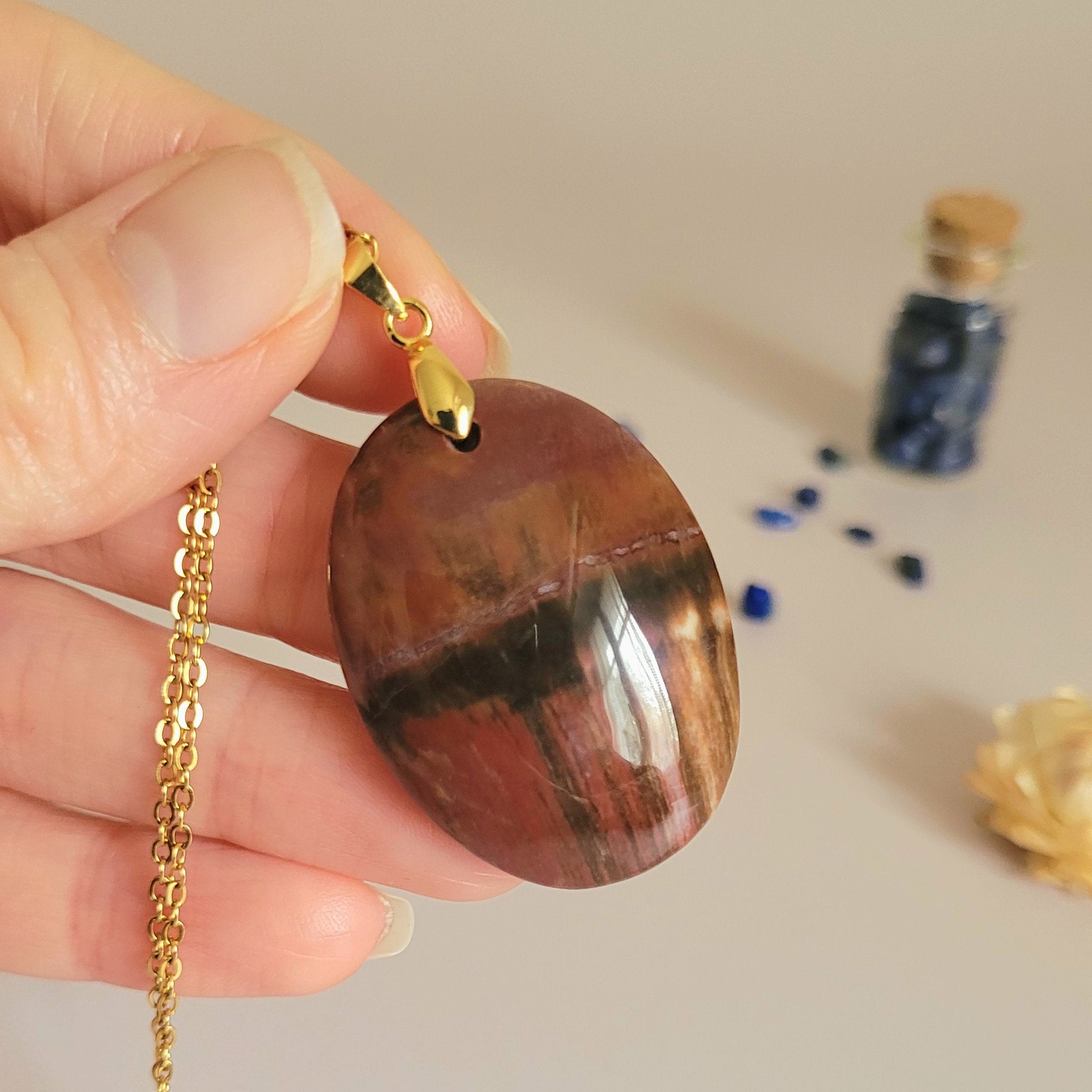 Pendentif bois fossile 3,8 cm