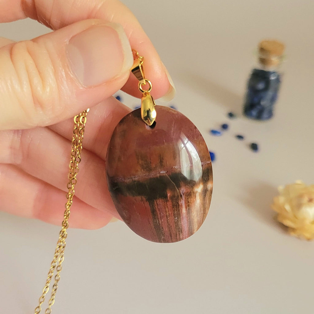 Pendentif bois fossile 3,8 cm