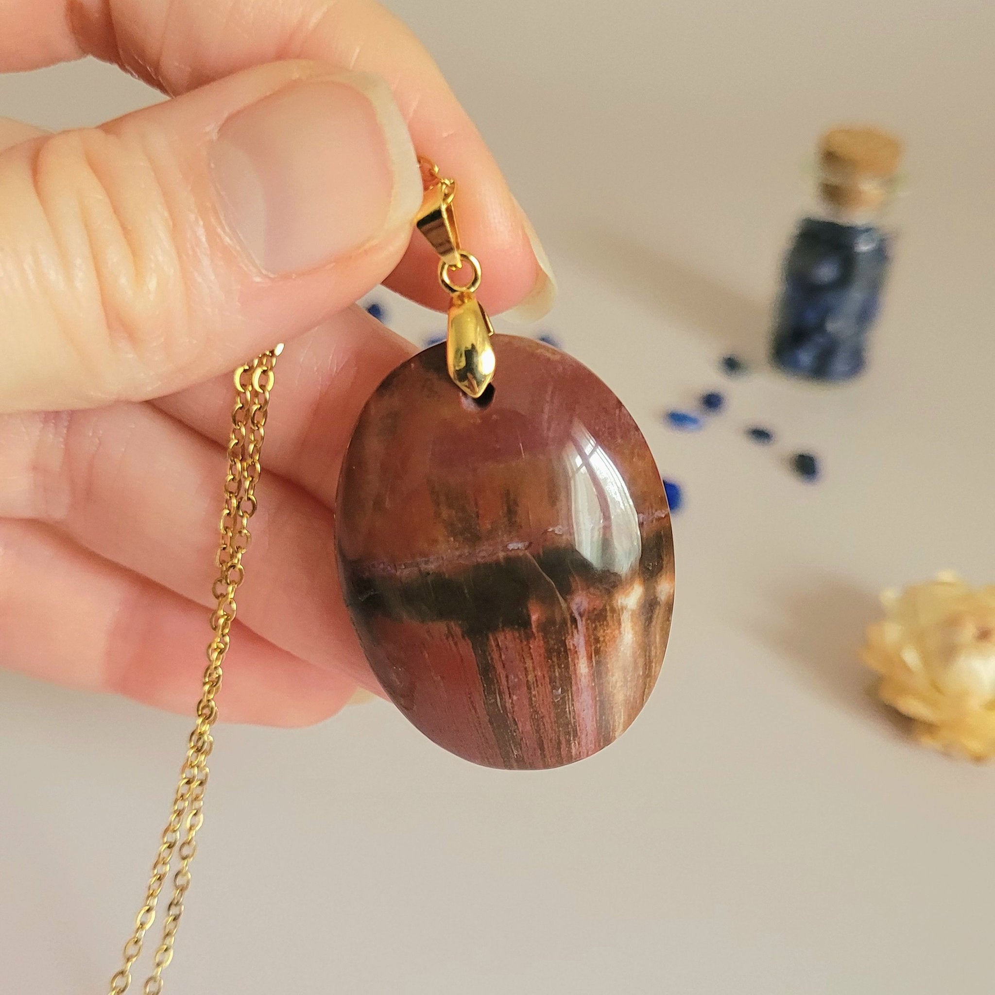 Pendentif bois fossile 3,8 cm