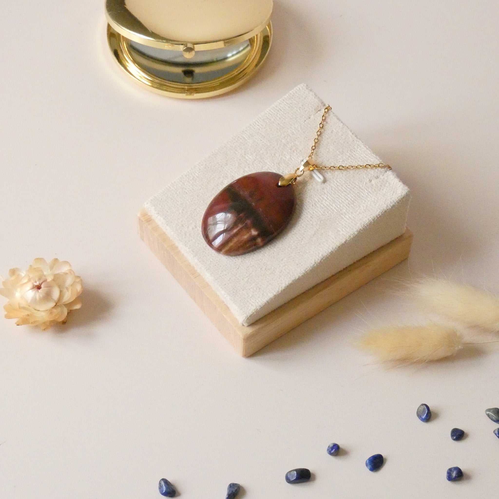 Pendentif bois fossile 3,8 cm