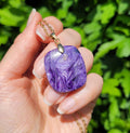 Pendentif en charoïte 2,9 cm pierre naturelle