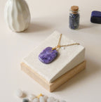 Pendentif en charoïte 2,9 cm pierre naturelle