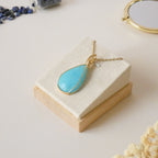 Pendentif en hémimorphite wire wrapping doré – 5,3 cm