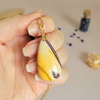 Pendentif jaspe mokaïte 3,7 cm