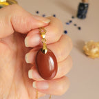 Pendentif jaspe rouge 2,6 cm
