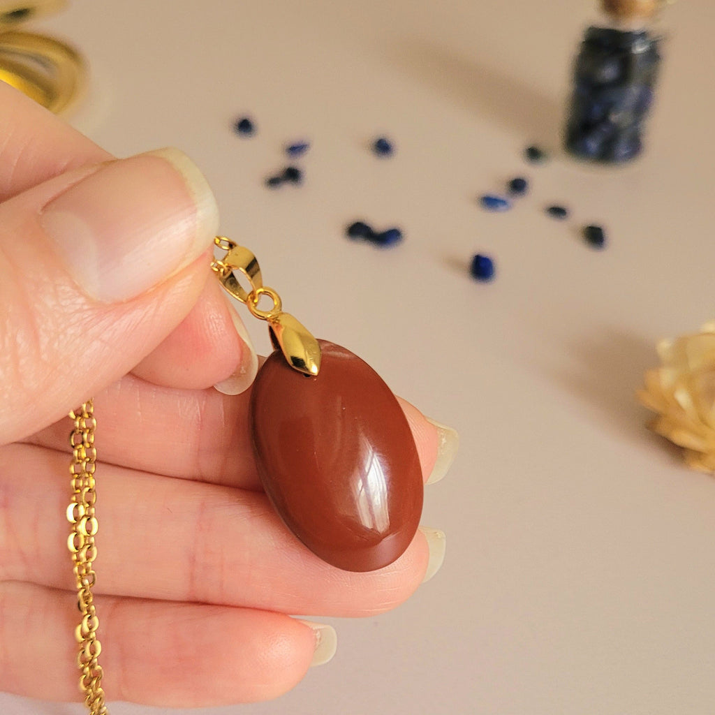 Pendentif jaspe rouge 2,6 cm