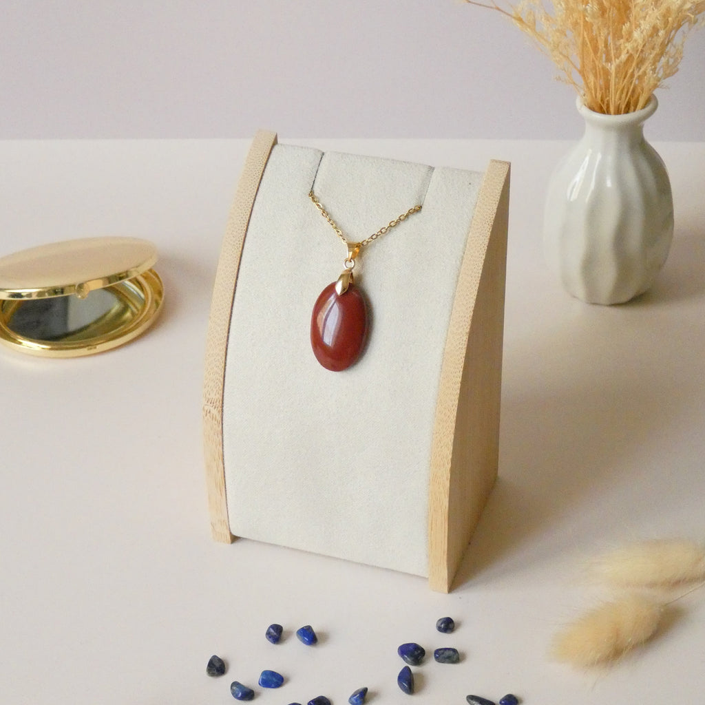 Pendentif jaspe rouge 2,6 cm