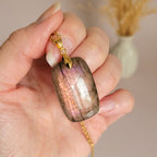 Pendentif en labradorite bélière dorée – 3,3 cm