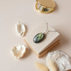 Pendentif en labradorite bélière argentée – 3,4 cm