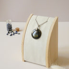 Pendentif en labradorite bélière argentée – 2,6 cm