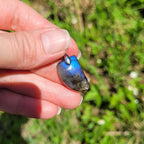 Pendentif en labradorite bélière argentée – 2,3 cm